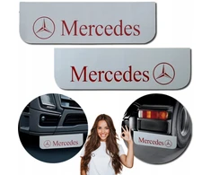 Purvasaugis Sparnas Purvo atsparas Mercedes +logo Baltas-raudonas 60x18cm 2vnt
