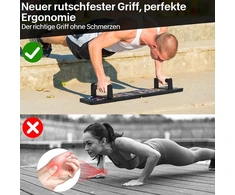 Push Up Pro 12-in-1 sulankstoma atsispaudimų lenta su rankena raumenų treniruotėms, efektyvioms formoms, atsispaudimų lenta namų kalistenikos įrangai viso kūno treniruotėms ir efektyviems atsispaudimams