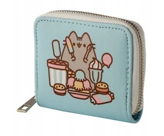 Pusheen foodie katės piniginė mėlyna piniginė su kačiuku su užtrauktuku dovanai