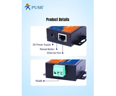 Pusr tcp232-304 rs485 į tcp/ip serijinių įrenginių serverį su įmontuotu tinklalapiu modbus gateway rs485 į ethernet keitiklis