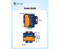 Pusr tcp232-304 rs485 į tcp/ip serijinių įrenginių serverį su įmontuotu tinklalapiu modbus gateway rs485 į ethernet keitiklis