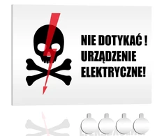 Pvc lentelė nelieskite elektros įrenginio 30x20 uv spauda + lipdukai