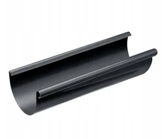 Pvc stogo latakas Garda, latakų sistema fi 125, ilgis 3 m, grafito spalvos