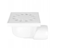 Pvc trapų grotelės dn50 10x10 šoninės baltos spalvos des
