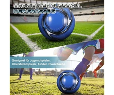 Pwavum futbolo kamuolys, 5 dydis, vaikiškas futbolo kamuolys, treniruočių futbolo kamuolys berniukams ir mergaitėms, oficialaus 5 dydžio futbolo kamuolys, vaikiškas futbolo kamuolys sportinis kamuolys vidaus ir lauko žaidimams