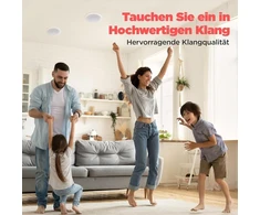 Kompiuterio kolonėlės Pyle 20 cm įleidžiamas lubinis garsiakalbis, bluetooth lubinis garsiakalbis, 4 sieniniai garsiakalbiai, 2 krypčių garsiakalbis, 250 w 4 kanalų stiprintuvas, aukštų dažnių garsiakalbis, stereo garso sistema, montuojamas ant sienos, apvalus/kvadratinis