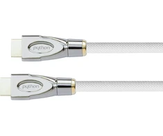 Python Series Premium didelės spartos hdmi jungties kabelis su ethernet – 4k2k / uhd / ultra hd @ 60 hz – hdmi 2.0 – varinis laidininkas, 3d, trigubas ekranavimas, nailono pynė – baltas – 5 m