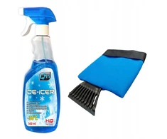 Q11 Stiklų atitirpinimo skystis 500ml de-icer -30 laipsnių grandiklis su pirštine