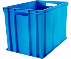 Qbox euro plastikinė dėžė 600x400x410 mėlyna