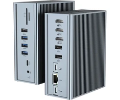 Qhou dokstotelė Usb C, 16 viename dokstotelė Usb C, trigubas Hdmi, ethernet, 3,5 mm audio, 2 Usb A ir Usb C 10 Gbps, skirta mac pro/air ir thunderbolt 3 nešiojamiesiems kompiuteriams