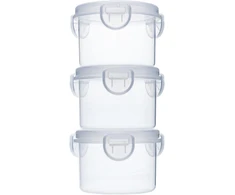 Qilzo® maisto indelių rinkinys kūdikių maistui, 24 vnt., 200 ml, be Bpa, tinkami naudoti mikrobangų krosnelėje, indaplovėje ir šaldiklyje, maisto indeliai su užspaudžiamu dangteliu, daugkartinio naudojimo