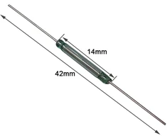 Qitindasen Premium Mka-14103 At10-15 stiklinis vamzdelinis reed jungiklis, 2 x 14 mm kontaktinis magnetinis reed jungiklis, magnetinės indukcijos jungiklis, reed kontaktinis uždarytuvas (n/o) magnetinio valdymo jungiklis, 40 vnt. pakuotė