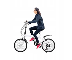 Kelioninis QKids 20" Sulankstomas triratis, baltas
