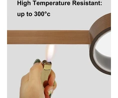 Qrity tefloninė juosta, aukštos temperatūros lipni juosta, 30 mm x 10 m, storis 0,18 mm, atspari karščiui iki 300 °c, skirta vakuuminiam sandarikliui