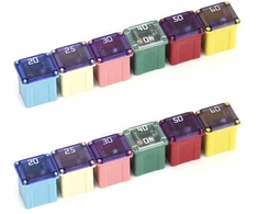 Qwork Mini Automobilio Saugikliai (12 vnt.) - 20a-60a