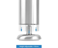 Fotelis Qwork reguliuojamos baldų kojelės, 4 vnt. – 20 cm – 10 mm reguliuojamos – nerūdijantis plienas – apkrova 200 kg – sofai, kušetei, lovai, stalui, spintelei