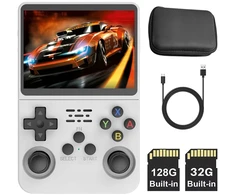 R36s retro konsolė 21000 žaidimų mini nešiojama žaidimų konsolė 128g+32g 3,5''