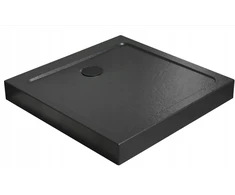 Radaway Doros C Compact Stone juodas kvadratinis dušo padėklas 100x100