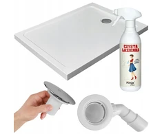 Radaway Doros F stačiakampis душеlio padėklas 120x80 cm žemas antibakterinis baltas economy