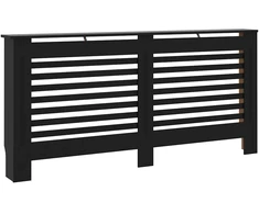 Radiatoriaus uždangalas, juodos spalvos, 172x19x81,5cm, MDF