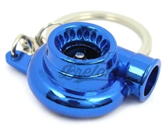 Raktų pakabukas Turbo turbina, mėlynas chromas