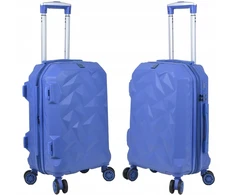 Kelioninis Rankinis bagažas su praplatinimu Sunbag - Modelis Crystal, mėlynos spalvos