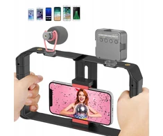 Objektyvas Rankinis stovas filmavimui telefonui ant trikojo mikrofono 25x13,2cm