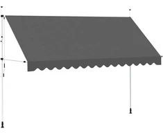 Rankiniu būdu ištraukiama markizė, antracito spalvos, 400cm