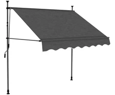 Rankiniu būdu ištraukiama markizė su LED, antracito, 150cm