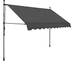 Rankiniu būdu ištraukiama markizė su LED, antracito, 250cm