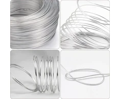 Rankų darbo viela, 1 mm x 50 m, sidabrinė viela, viela rankdarbiams, viela papuošalams, aliuminio viela, rišimo viela, minkšta ir lanksti viela, nerūdijanti viela papuošalų gamybai