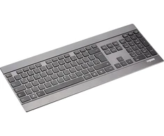 Rapoo E9270p belaidė klaviatūra itin plona 4 mm klaviatūros konstrukcija pagaminta iš nerūdijančio plieno ir aliuminio 9 mėnesių baterijos veikimo trukmė vokiškas išdėstymas Qwertz Pc ir Mac – juoda