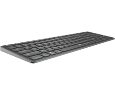 Rapoo E9700m belaidė klaviatūra, plonas aliuminio dizainas, tausojanti aplinką, įkraunama baterija, vokiškas išdėstymas Qwertz, Pc ir Mac - tamsiai pilka