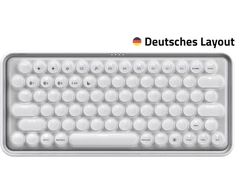 Rapoo Ralemo Pre 5 belaidė klaviatūra, mechaniniai klavišai, tausojanti aplinką, įkraunama baterija, vokiškas išdėstymas Qwertz, skirta Pc ir Mac – balta