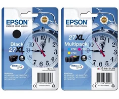 Rašalo kasečių rinkinys 4x epson 27xl juoda 27xl spalvotos