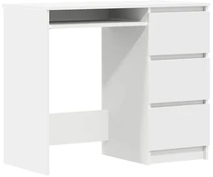 Rašomasis stalas, baltos spalvos, 90x45x76cm, apdirbta mediena