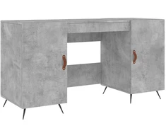 Rašomasis stalas, betono pilkas, 140x50x75cm, apdirbta mediena