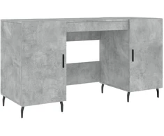 Rašomasis stalas, betono pilkas, 140x50x75cm, apdirbta mediena