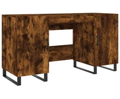Rašomasis stalas, dūminio ąžuolo, 140x50x75cm, apdirbta mediena