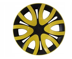 Ratlankio gaubtai 14 colių juodai geltoni Opel Vw Fiat Ford Mazda