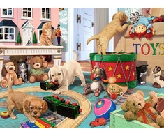Ravensburger 150 detalių Xxl dėlionė „žaismingi šuniukai“ vaikams nuo 7 metų