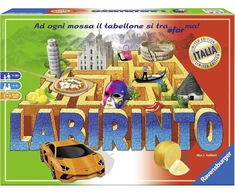 Ravensburger 26793 Labyrinth Italy, stalo žaidimas, itališka versija, šeimos žaidimas, 2-4 žaidėjai, rekomenduojamas amžius 7+