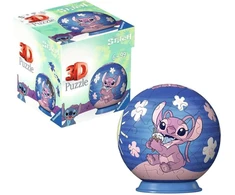 Ravensburger 3d Dėlionė "disney Stitch &amp; Angel" Kamuolys
