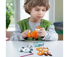 Ravensburger Becreative Pompom Animals - kūrybinis rinkinys vaikams nuo 6 metų, pomponai mergaitėms ir berniukams - 18429 - dovanos gimtadieniui, dekoravimo "pasidaryk pats"