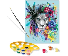Ravensburger Creart 20130 Boho Lion paveikslas pagal skaičius suaugusiems, „pasidaryk pats“ paveikslų rinkinys su teptuku ir akriliniais dažais, dovana moterims ir vyrams, paveikslas suaugusiems