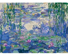 Ravensburger Creart 23651 - vandens lelijos (claude Monet) - piešimas pagal skaičius suaugusiems, „pasidaryk pats“ piešimo rinkinys su teptuku ir akriliniais dažais, dovana moterims ir vyrams, paveikslas suaugusiems