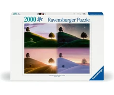 Ravensburger dėlionė 17443 - atmospheric trees and mountains, 2000 detalių dėlionė suaugusiems ir vaikams nuo 14 metų