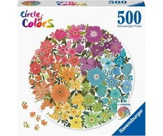 Ravensburger Dėlionė 500 Detalių: Spalvų Ratas Gėlės