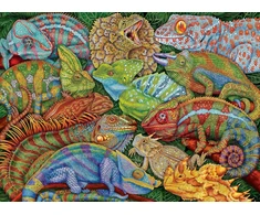 Ravensburger Dėlionė "fascinuojantys ropliai" 300 Xxl detalių, nuo 9 metų