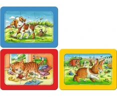 Ravensburger Dėlionės mano gyvūnų draugai 3x6 detalių